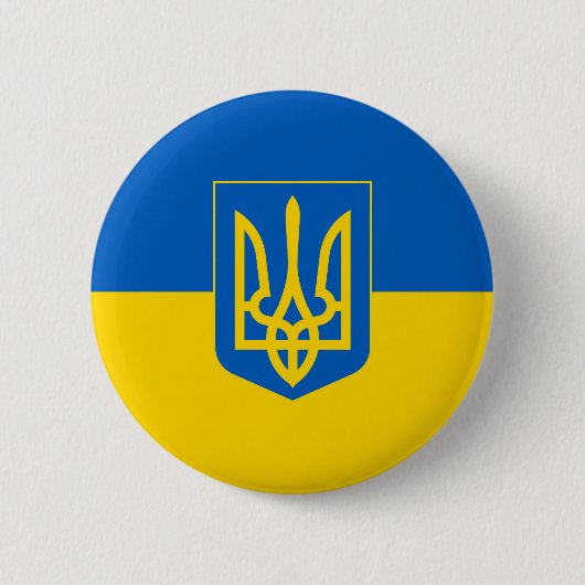 Ukrainan Shield and flag design badge Button (Vorderseite)