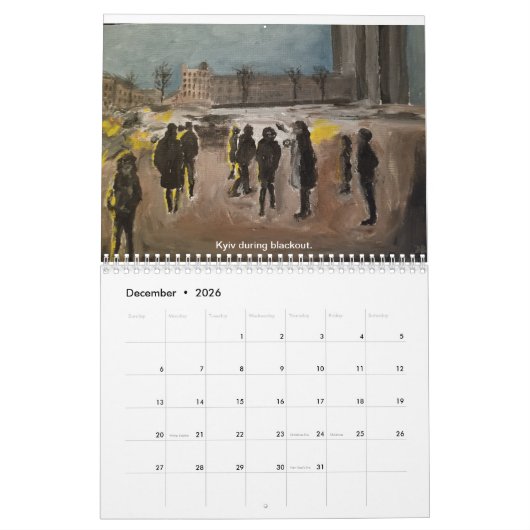 Ukraine 2026 Calendar Kalender (Dez 2026)