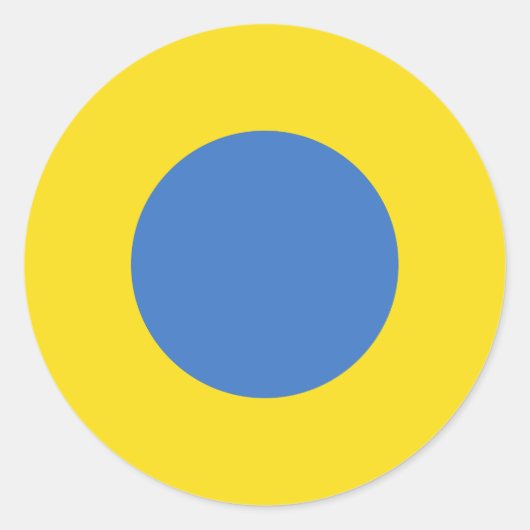 Ukraine Air Force Roundel Runder Aufkleber (Vorderseite)