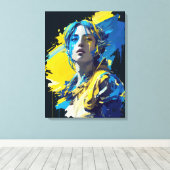 "Ukraine"-Alarm. Weinen. Schmerzen. Leinwanddruck (Insitu (Holzboden))