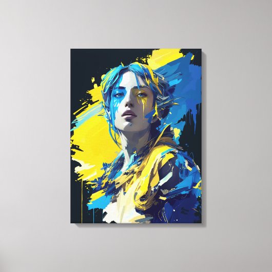 "Ukraine"-Alarm. Weinen. Schmerzen. Leinwanddruck (Vorderseite)