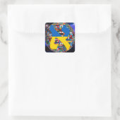 Ukraine Alef Flag Quadratischer Aufkleber (Tasche)