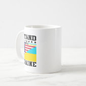 Ukraine American Pride Vintage Retro Ukrainian Fla Kaffeetasse (Vorderseite Links)