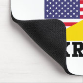 Ukraine American Pride Vintage Retro Ukrainian Fla Mousepad (Ecke)