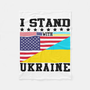 Ukraine Amerikanischer Stolz Vintage Retro Ukraini Fleecedecke