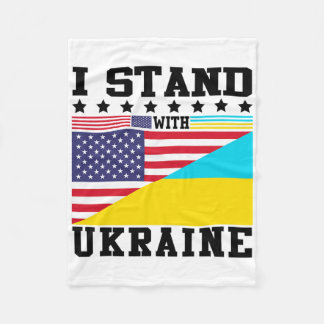 Ukraine Amerikanischer Stolz Vintage Retro Ukraini Fleecedecke