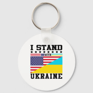Ukraine Amerikanischer Stolz Vintage Retro Ukraini Schlüsselanhänger