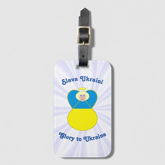 Ukraine Angel Slava Ukraine Ruhm an die Ukraine Gepäckanhänger (Vorderseite Vertikal)