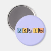 Ukraine aus Elementen Magnet (Vorderseite/Rückseite)