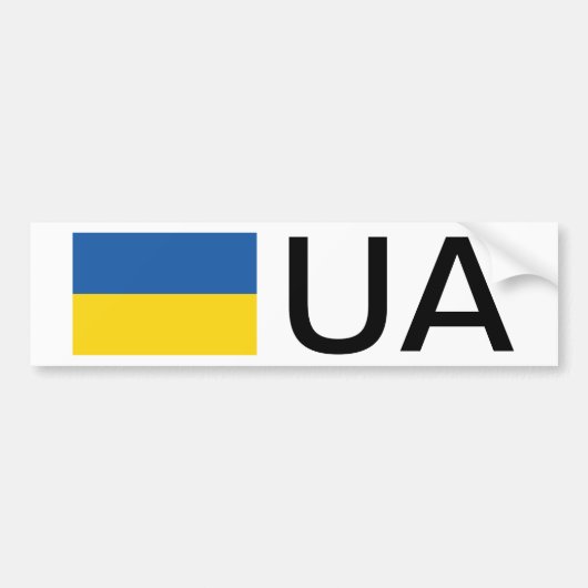 Ukraine-Autoaufkleber mit Ländercode Autoaufkleber (Vorne)