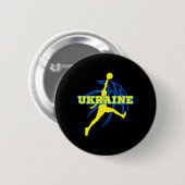Ukraine Basketball Fan Support Stadion Button (Vorne & Hinten)