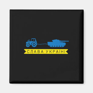 Ukraine-Bauer stiehlt russischem Panzer Traktor-Me Magnet