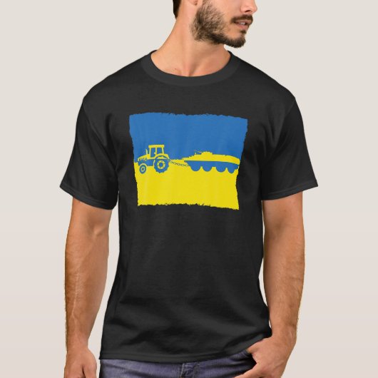 Ukraine Bauer Traktor Stechen ein russischer Tank (Vorderseite)