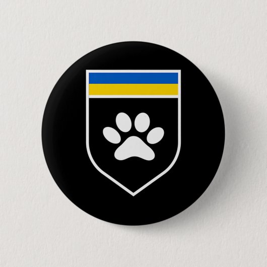 Ukraine Begleiterflagge Unterstützung ukrainische Button (Vorderseite)