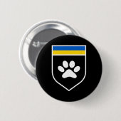 Ukraine Begleiterflagge Unterstützung ukrainische Button (Vorne & Hinten)