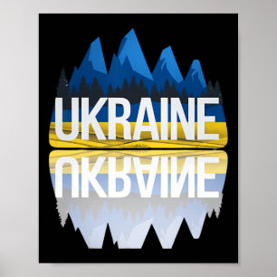 Ukraine Bergreflexionen Ukrainische Natur Souv Poster