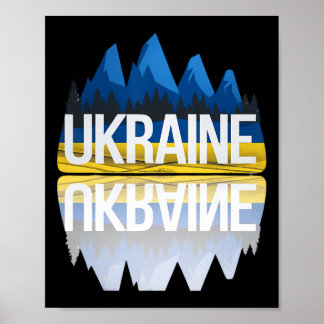Ukraine Bergreflexionen Ukrainische Natur Souv Poster