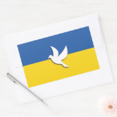 UKRAINE BICOLOR FRIEDEN DOPPELT BLUE GELBE FLAG RECHTECKIGER AUFKLEBER (Umschlag)