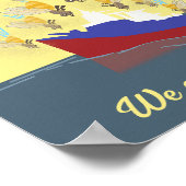 Ukraine "blau gelb" bunt poster (Ecke)