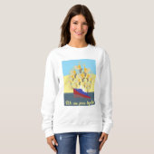 Ukraine "blau gelb" bunt sweatshirt (Vorne ganz)