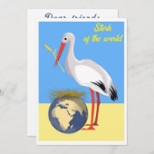 Ukraine "blau gelb" Frieden farbenfroh Einladung (Vorne/Hinten)