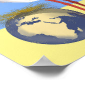 Ukraine "blau gelb" Frieden farbiges Poster (Ecke)