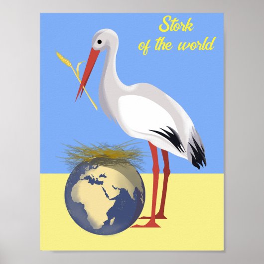 Ukraine "blau gelb" Frieden farbiges Poster (Vorne)