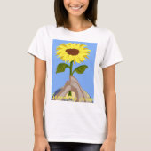 Ukraine "blau gelb" Friedenssonnenblume farbig T-Shirt (Vorderseite)