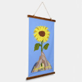 Ukraine "blau gelb" Friedenssonnenblume farbig Wandteppich Mit Holzrahmen (Gewinkelt)