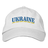 UKRAINE Blau-Gelb-Stift Schriftart Weiß
