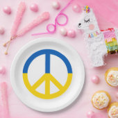 Ukraine Blaue gelbe Fahne Symbol Zeichen Pappteller (Party)