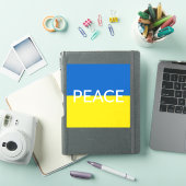 Ukraine - Blaue gelbe Textzeiche Aufkleber (iPad Hülle)