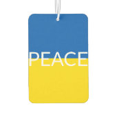 Ukraine - Blaue gelbe Textzeiche Autolufterfrischer (Rückseite)