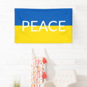 Ukraine - Blaue gelbe Textzeiche Banner (Insitu)
