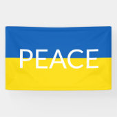 Ukraine - Blaue gelbe Textzeiche Banner (Horizontal)
