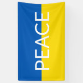 Ukraine - Blaue gelbe Textzeiche Banner (Vertikal)