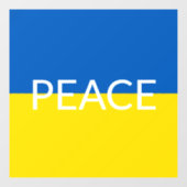 Ukraine - Blaue gelbe Textzeiche Fensteraufkleber (Blatt)