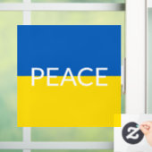 Ukraine - Blaue gelbe Textzeiche Fensteraufkleber (Zuhause)