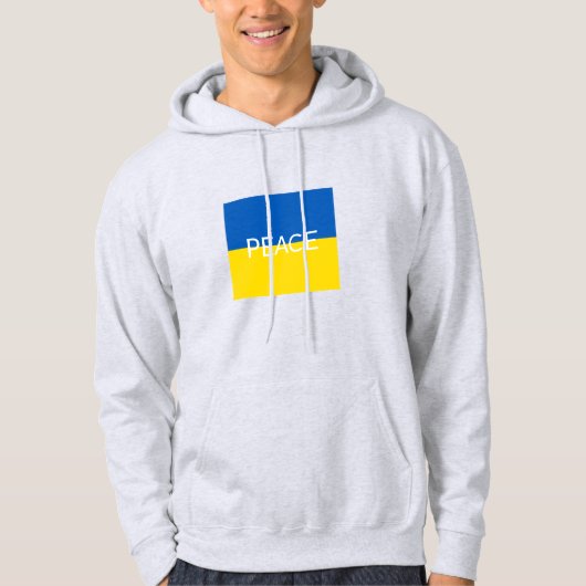 Ukraine - Blaue gelbe Textzeiche Hoodie (Vorderseite)