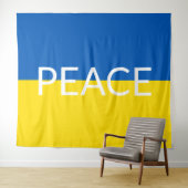 Ukraine - Blaue gelbe Textzeiche Wandteppich (Beispiel (Horizontal))