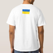 Ukraine Blauer und Gelbe Fahne T-Shirt (Rückseite)