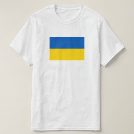 Ukraine Blauer und Gelbe Fahne T-Shirt (Design vorne)