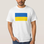 Ukraine Blauer und Gelbe Fahne T-Shirt (Vorderseite)