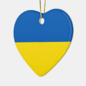 Ukraine: Blaues niedliches Herz Keramik Ornament (Links)