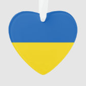 Ukraine: Blaues niedliches Herz Ornament (Rückseite)