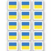 Ukraine blaugelbe ukrainische Flagge Aufkleber (Vorderseite)
