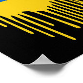 Ukraine Bleeding Heart Support And Stand With Ukra Poster (Ecke)