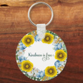 Ukraine Blume des ukrainischen Friedens Hoffnung Schlüsselanhänger (Vorderseite)