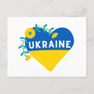 Ukraine Blume Herz Postkarte