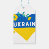 Ukraine Blume Herzplatz Geschenkanhänger (Rückseite)